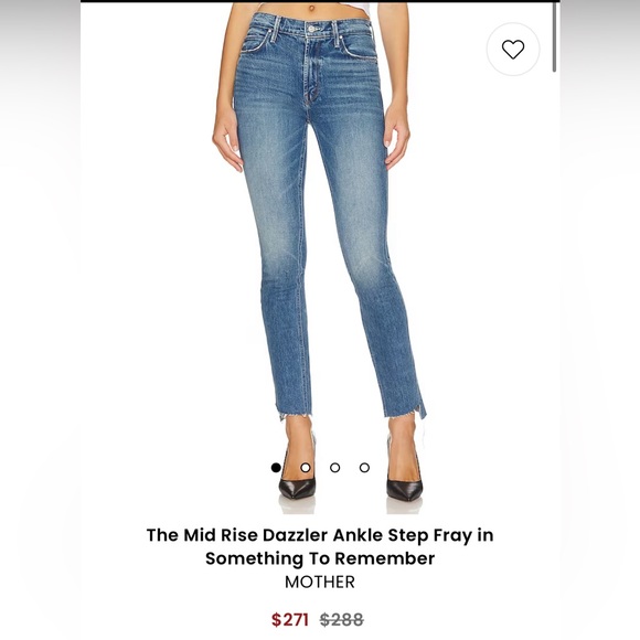 🆕MOTHER 👵The Mid Rise Dazzler Ankle Step Fray in Something To Remember Sz 28 - Picture 6 of 16